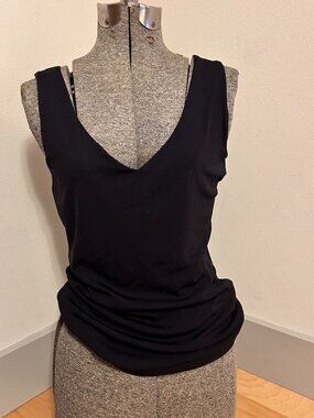 Cache, Size Large Slink top, Deep V neck
